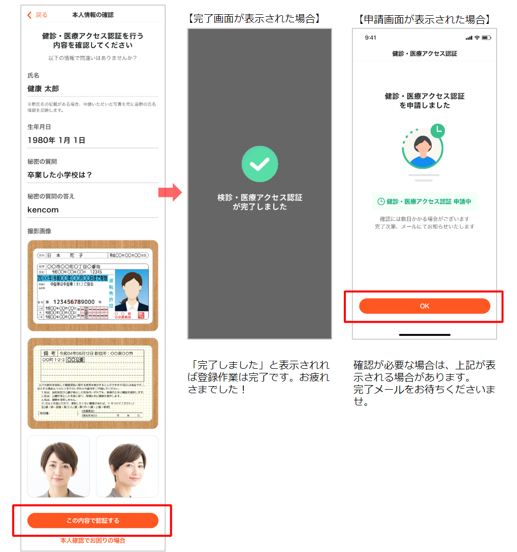 健診・医療アクセス認証の操作方法について | kencom